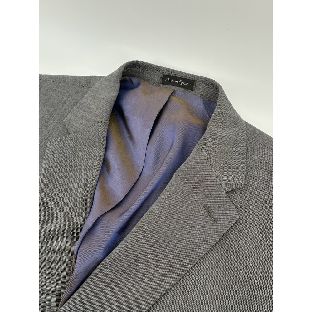 Alexandre London Mens Grey Wool Blend Blazer Jacket 46R Two Button Sport Coat